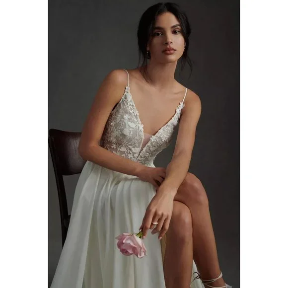 Anthropologie Jenny Yoo Kelsey Wedding Gown Size 2